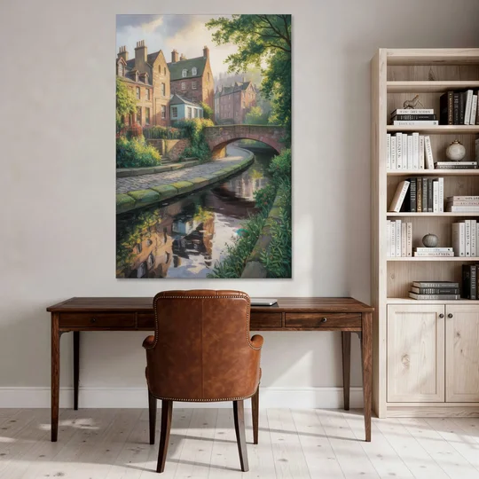 Dean Village Charm - Canvas Wall Art - Office - 40x60