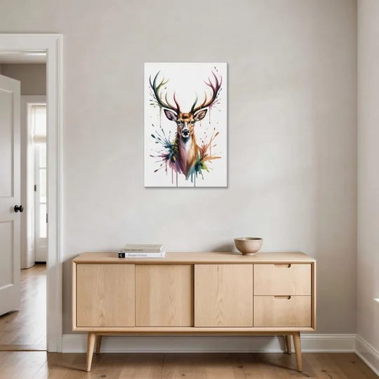 Deer Head in Profile - Canvas Wall Art - Coffee Table - 24x36