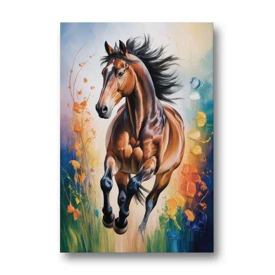 Delightful Horse Play - Canvas Wall Art - Front