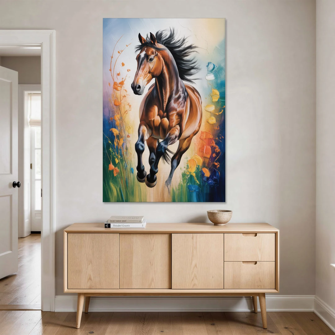 Delightful Horse Play - Canvas Wall Art - Coffee Table - 40x60