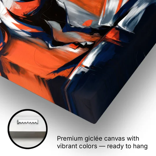 Denver Broncos Legacy - Canvas Wall Art - Gallery Wrap Corner