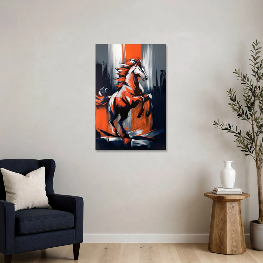 Denver Broncos Legacy - Canvas Wall Art - Sofa - 24x36