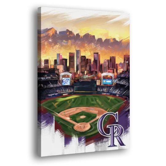 Denver Colorado Rockies - Canvas Wall Art - Side