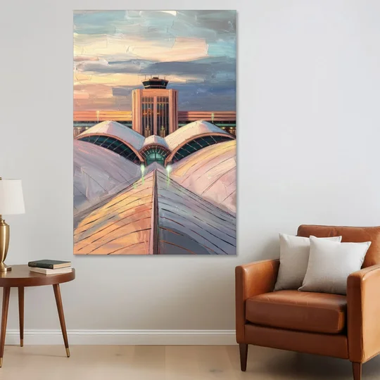 Denver International Terminal - Canvas Wall Art - Sofa - 40x60