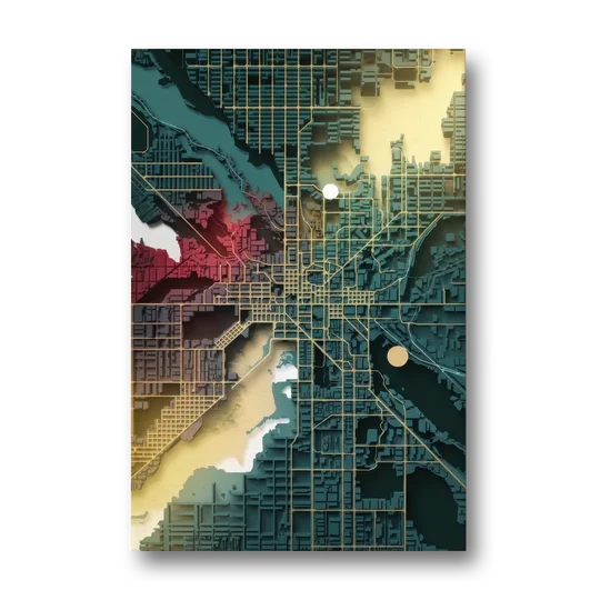 Denver Urban Street Vibes - Canvas Wall Art - Front
