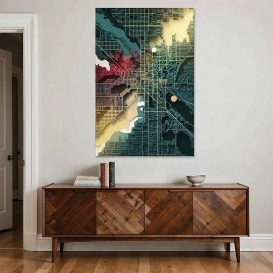 Denver Urban Street Vibes - Canvas Wall Art - Coffee Table - 40x60