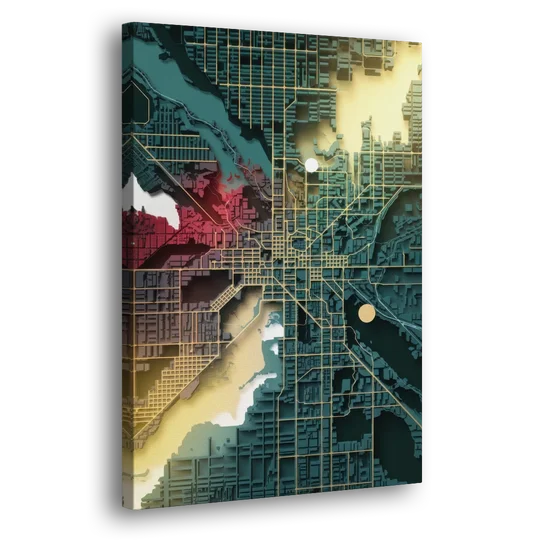 Denver Urban Street Vibes - Canvas Wall Art - Side
