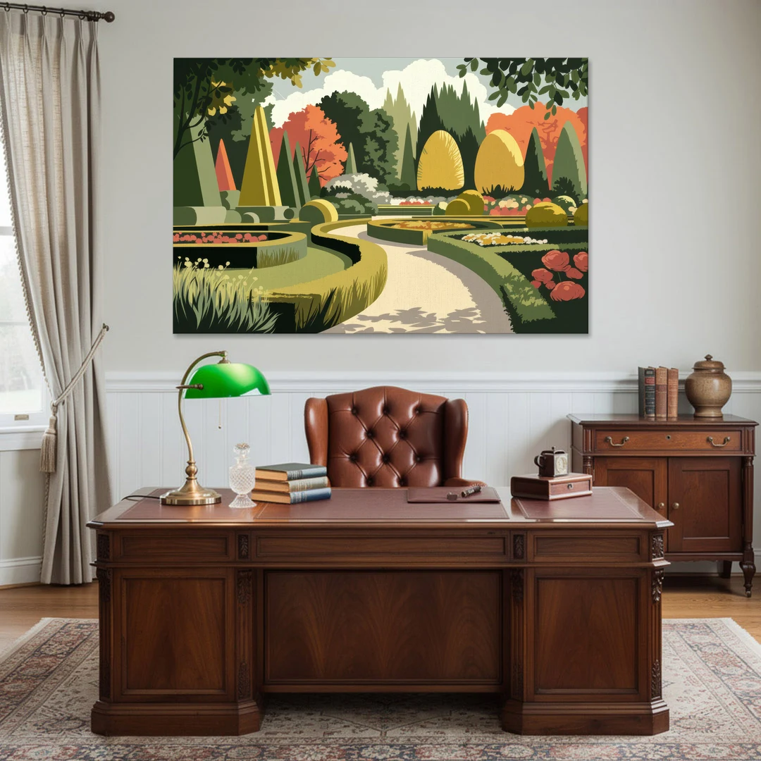 Des Moines Arboretum Views - Canvas Wall Art - Office - 60x40