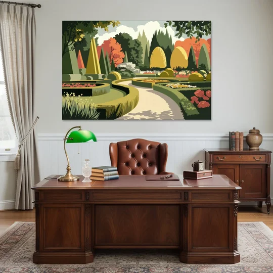 Des Moines Arboretum Views - Canvas Wall Art - Office - 60x40