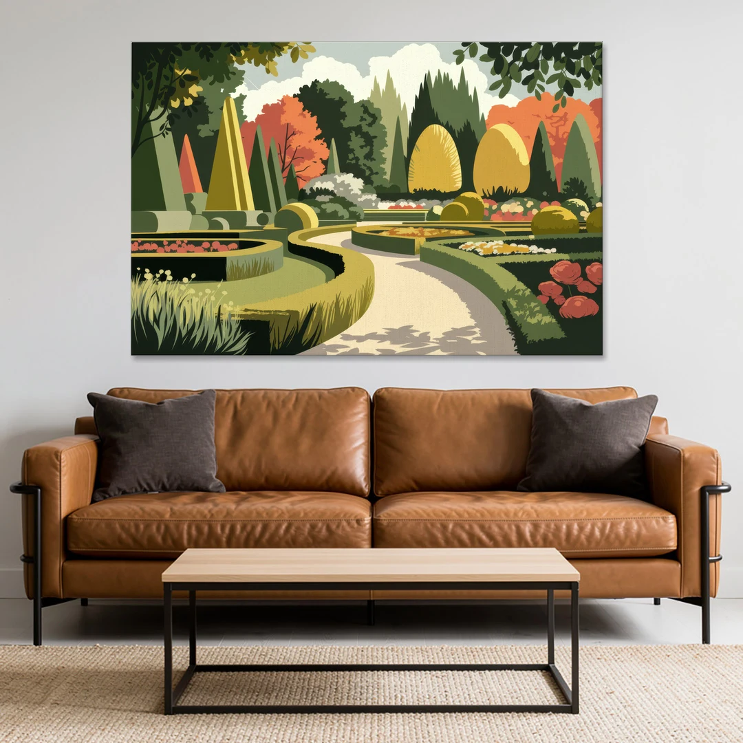 Des Moines Arboretum Views - Canvas Wall Art - Sofa - 60x40