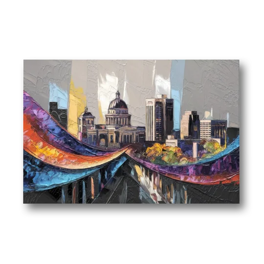 Des Moines Historic Landmarks - Canvas Wall Art - Front