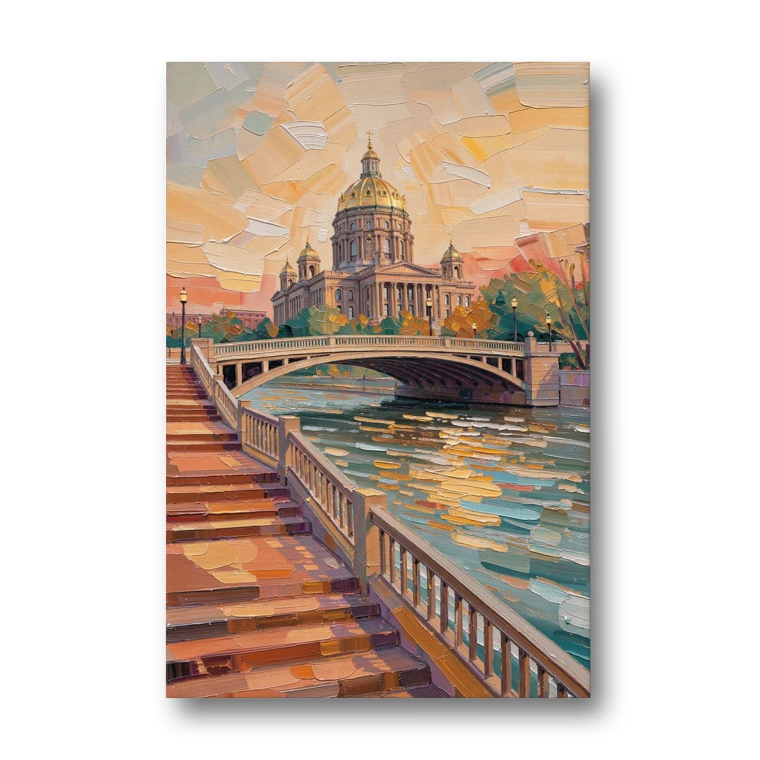 Des Moines Scenic Riverfront - Canvas Wall Art - Front