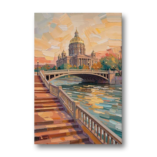 Des Moines Scenic Riverfront - Canvas Wall Art - Front