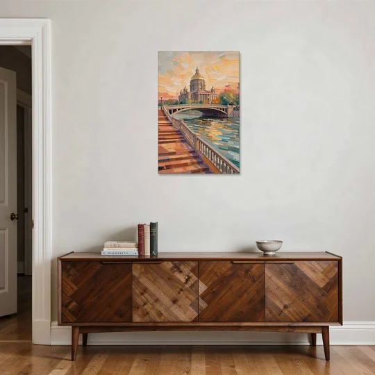 Des Moines Scenic Riverfront - Canvas Wall Art - Coffee Table - 24x36
