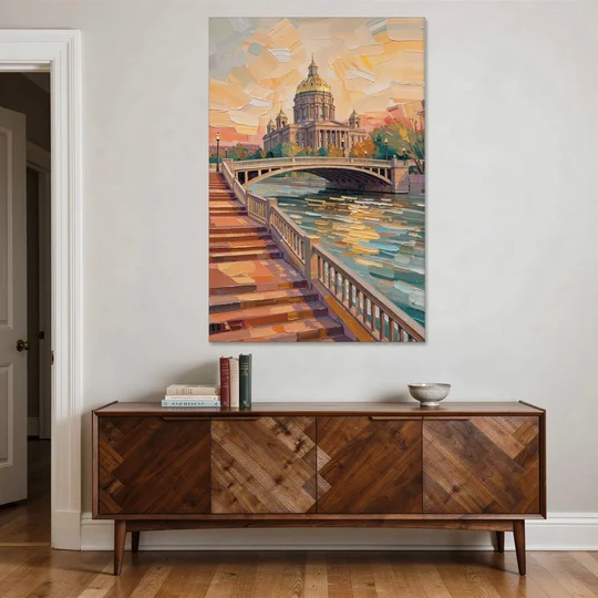 Des Moines Scenic Riverfront - Canvas Wall Art - Coffee Table - 40x60