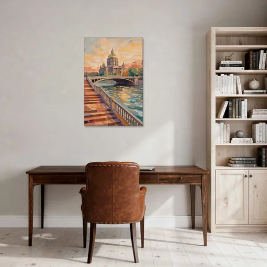 Des Moines Scenic Riverfront - Canvas Wall Art - Office - 24x36
