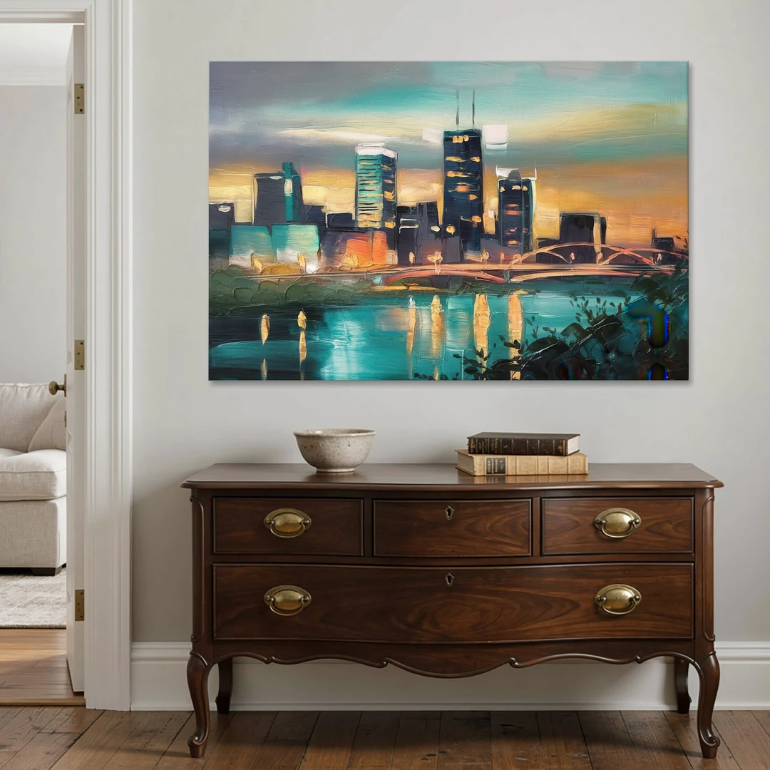 Des Moines Urban Charm - Canvas Wall Art - Coffee Table - 60x40