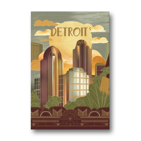 Detroit Architectural Beauty - Canvas Wall Art - Front