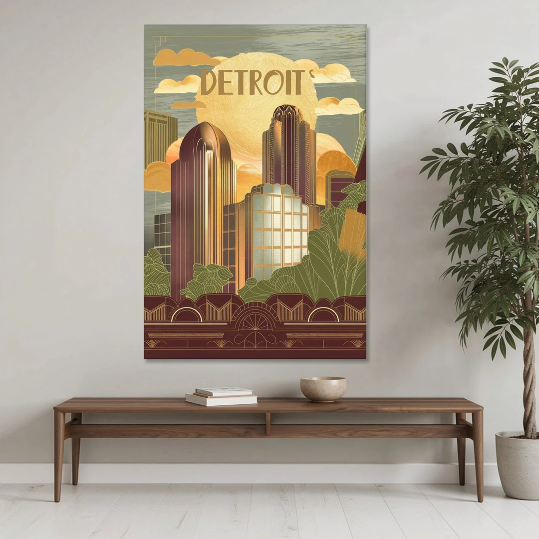 Detroit Architectural Beauty - Canvas Wall Art - Coffee Table - 40x60