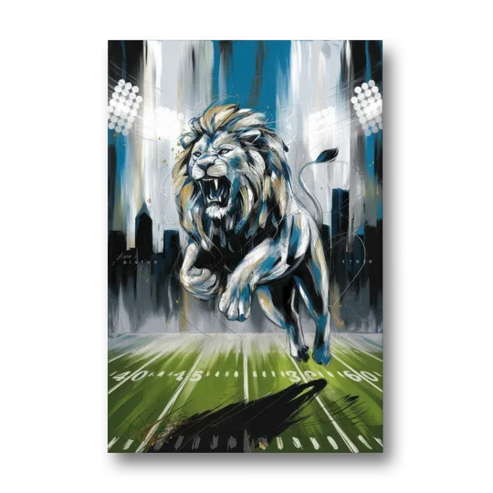 Detroit Lions Team Spirit - Canvas Wall Art - Front