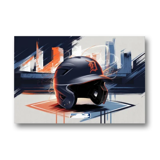 Detroit Tigers Baseball - Canvas Wall Art - Front
