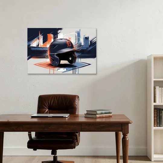 Detroit Tigers Baseball - Canvas Wall Art - Office - 36x24