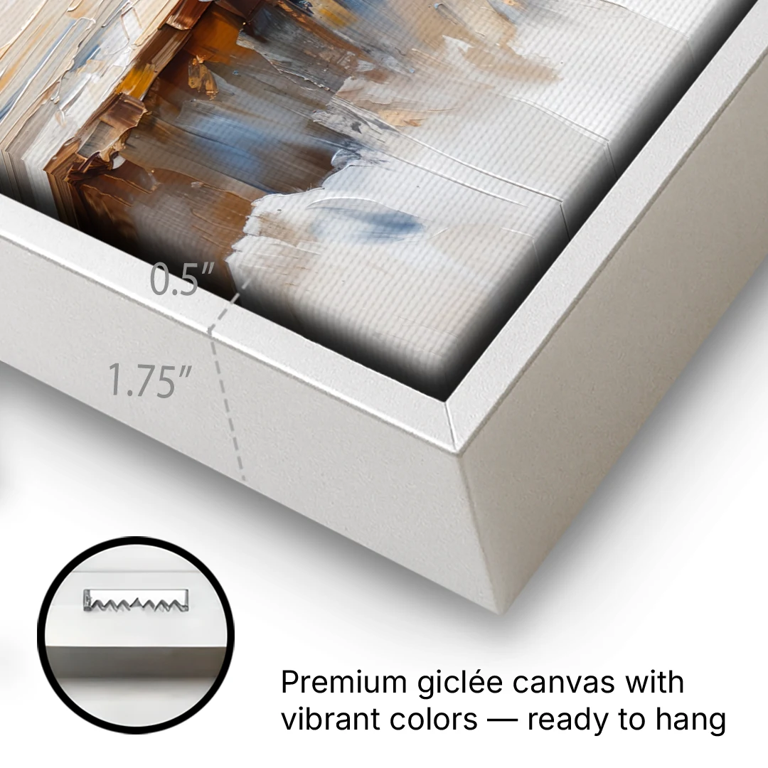 Divine Christian Moment - White Framed Canvas Wall Art - Gallery Wrap Corner