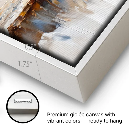 Divine Christian Moment - White Framed Canvas Wall Art - Gallery Wrap Corner