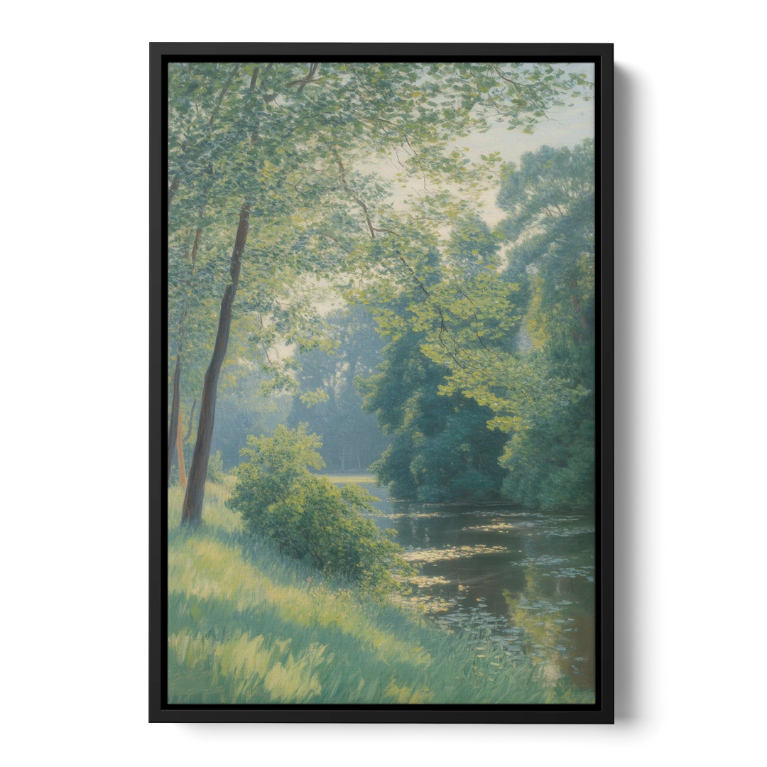 Djurgarden Serenity - Black Framed Canvas Wall Art - Front
