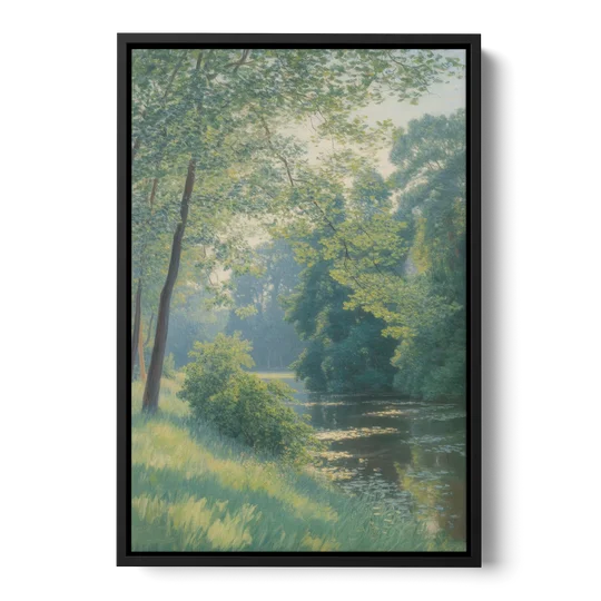 Djurgarden Serenity - Black Framed Canvas Wall Art - Front