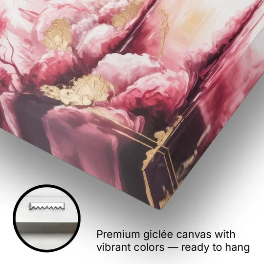 Dreamy Ethereal Pink Abstract - Canvas Wall Art - Gallery Wrap Corner