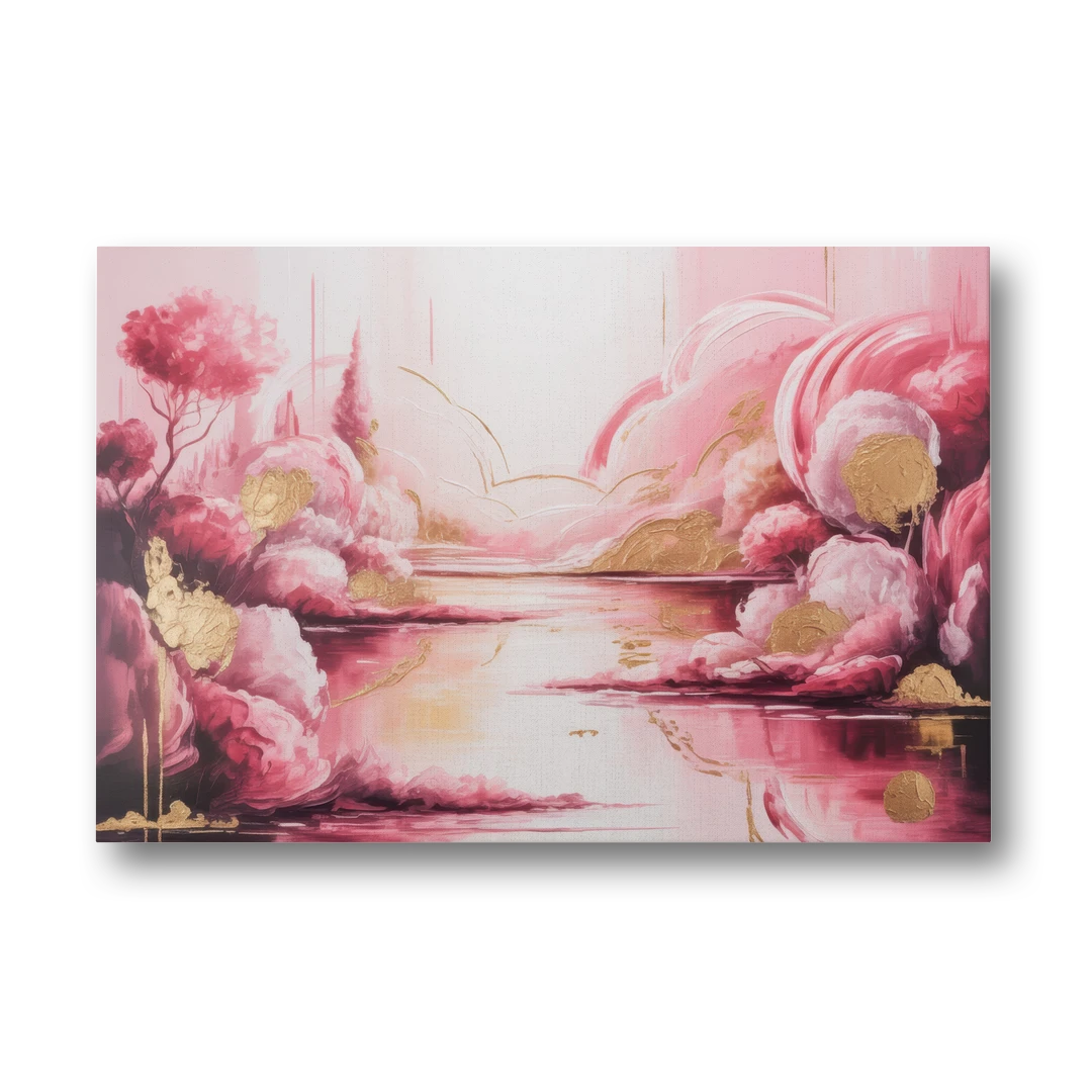 Dreamy Ethereal Pink Abstract - Canvas Wall Art - Front