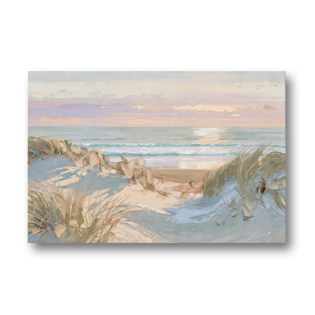 Dune Grass Path to a Pastel Sea for the Bedroom - Canvas Wall Art - Front