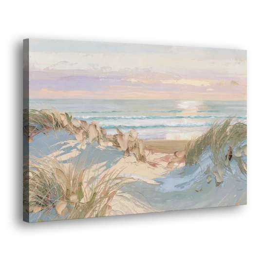Dune Grass Path to a Pastel Sea for the Bedroom - Canvas Wall Art - Side