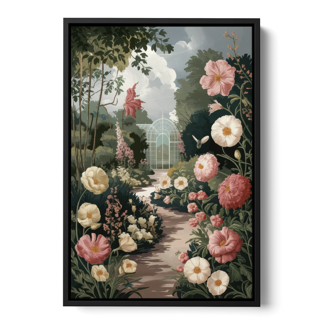 Dunedin Botanical Gardens - Black Framed Canvas Wall Art - Front