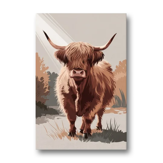 Highland Cows Charm - Canvas Wall Art - Front
