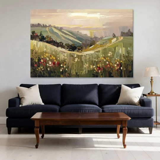 Dunedin Scenic Hills - Canvas Wall Art - Sofa - 60x40