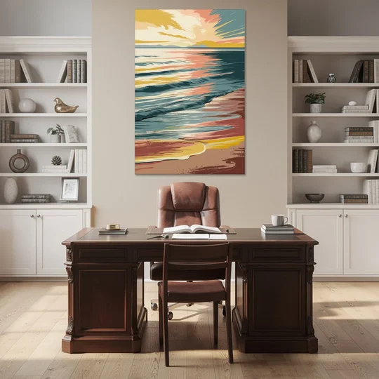 Dunedin Sunset Over Water - Canvas Wall Art - Office - 40x60