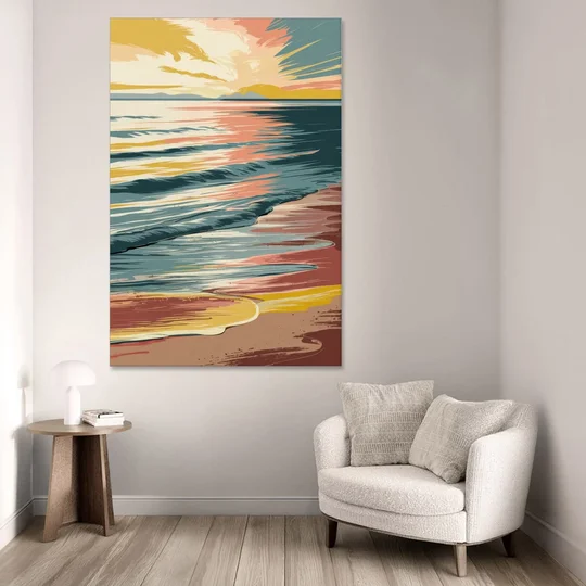 Dunedin Sunset Over Water - Canvas Wall Art - Sofa - 40x60