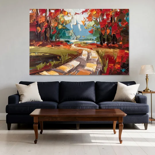 Durham Autumn Colors - Canvas Wall Art - Sofa - 60x40