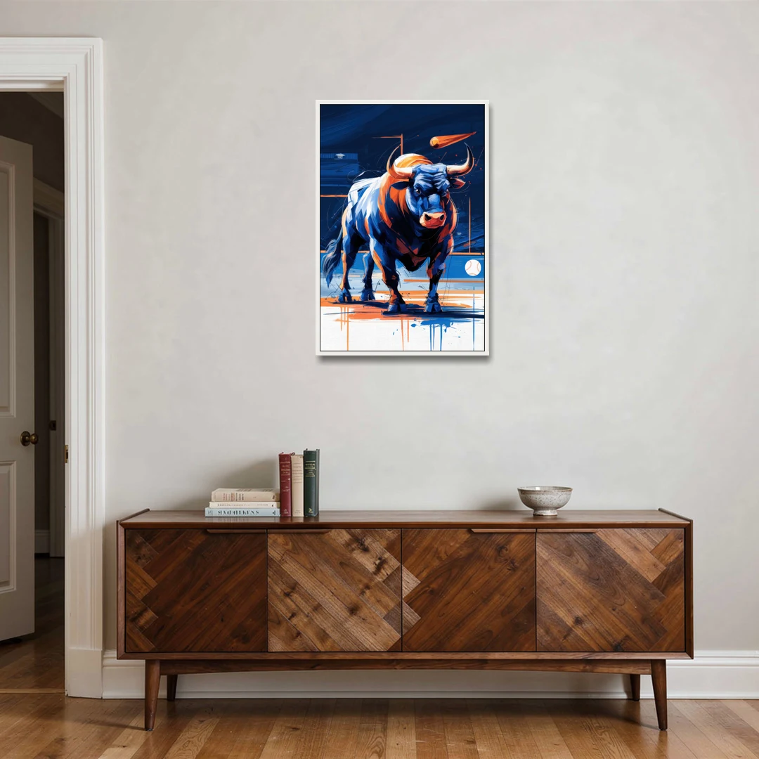 Durham Bulls Baseball Tribute - White Framed Canvas Wall Art - Coffee Table - 24x36