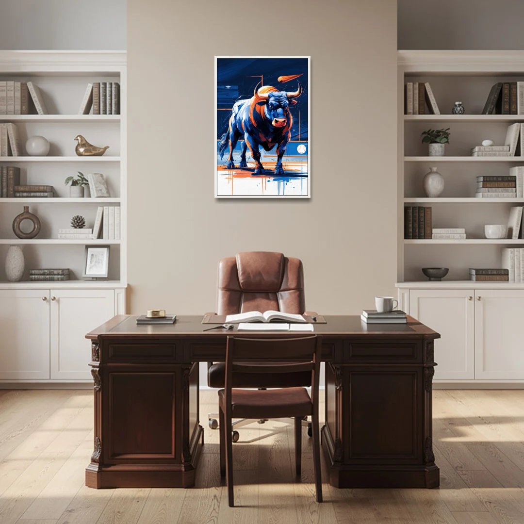 Durham Bulls Baseball Tribute - White Framed Canvas Wall Art - Office - 24x36