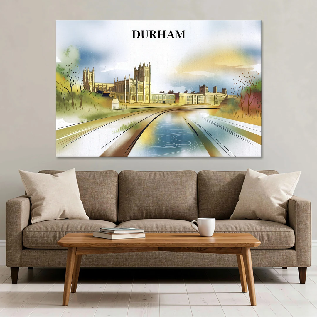 Durham Cultural Landmarks - Canvas Wall Art - Sofa - 60x40