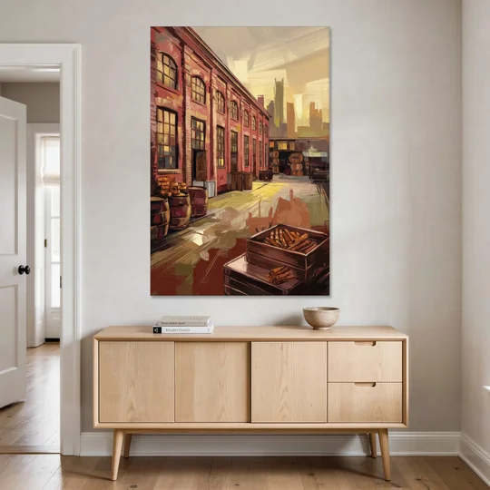 Durham Tobacco Warehouse Charm - Canvas Wall Art - Coffee Table - 40x60