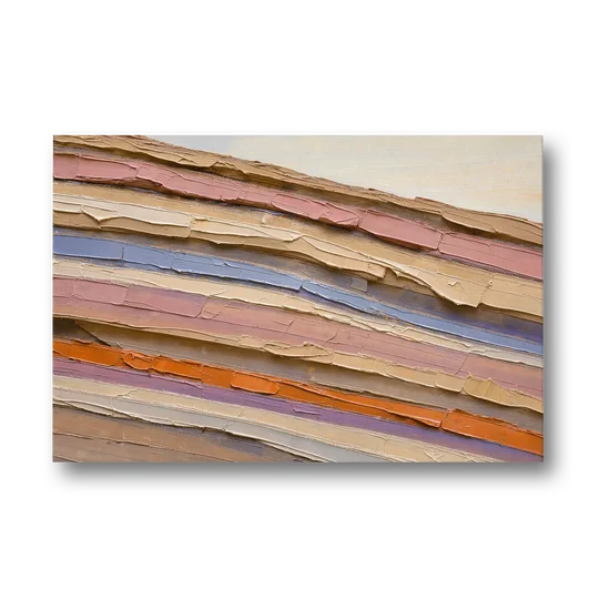 Earth Tone Abstract Eroded Canyon Strata - Canvas Wall Art - Front