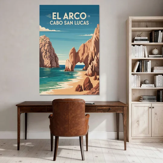 El Arco de Cabo San Lucas - Canvas Wall Art - Office - 40x60