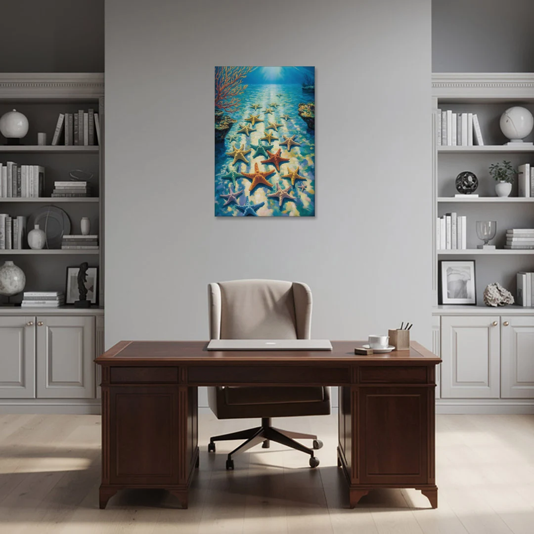 El Cielo Starfish Shallows - Canvas Wall Art - Office - 24x36