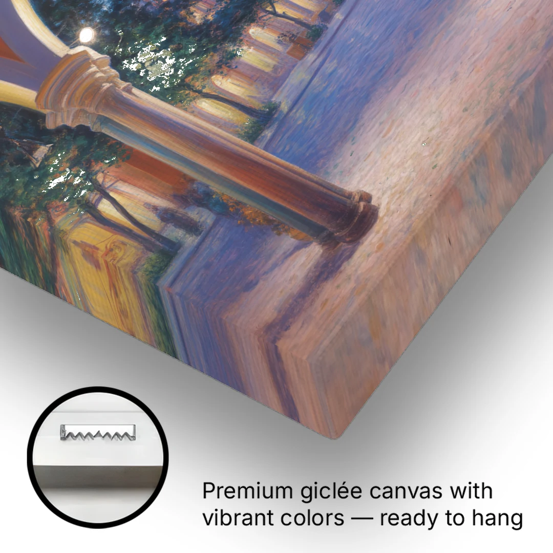 El Jardín Evening - Canvas Wall Art - Gallery Wrap Corner