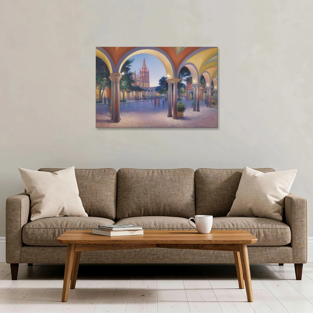 El Jardín Evening - Canvas Wall Art - Sofa - 36x24
