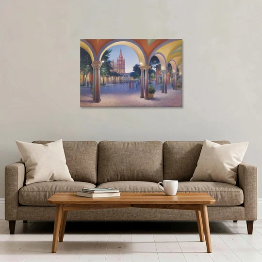 El Jardín Evening - Canvas Wall Art - Sofa - 36x24